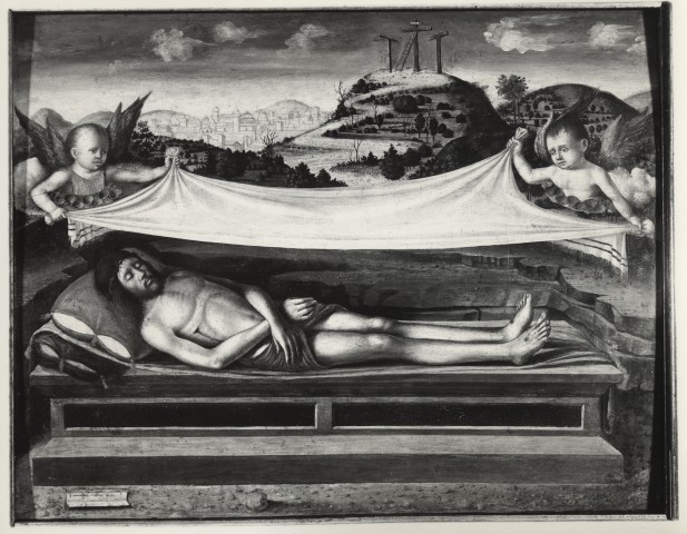 Istituto Superiore per la Conservazione ed il Restauro: Archivio fotografico — Saliba Antonello de - sec. XV/ XVI - Cristo nel sepolcro — insieme